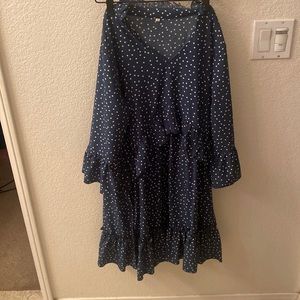 Medium, green polka dot dress